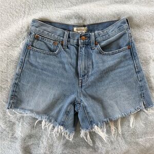 Madewell Frayed Hem Jean Shorts